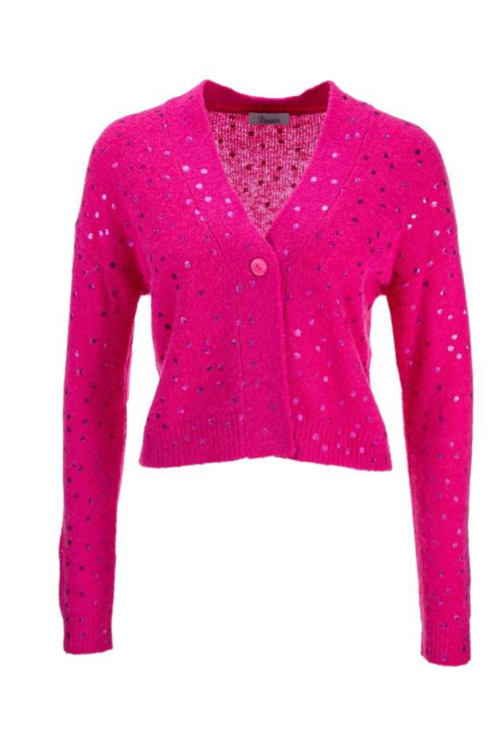 Cardigan With Tone on Tone Sequins
