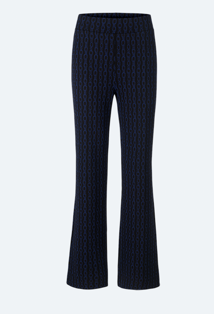 Knitted Print Flare Trouser