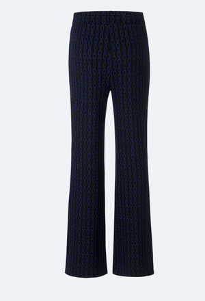 Knitted Print Flare Trouser