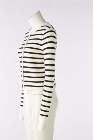 Cropped Striped Cardigan