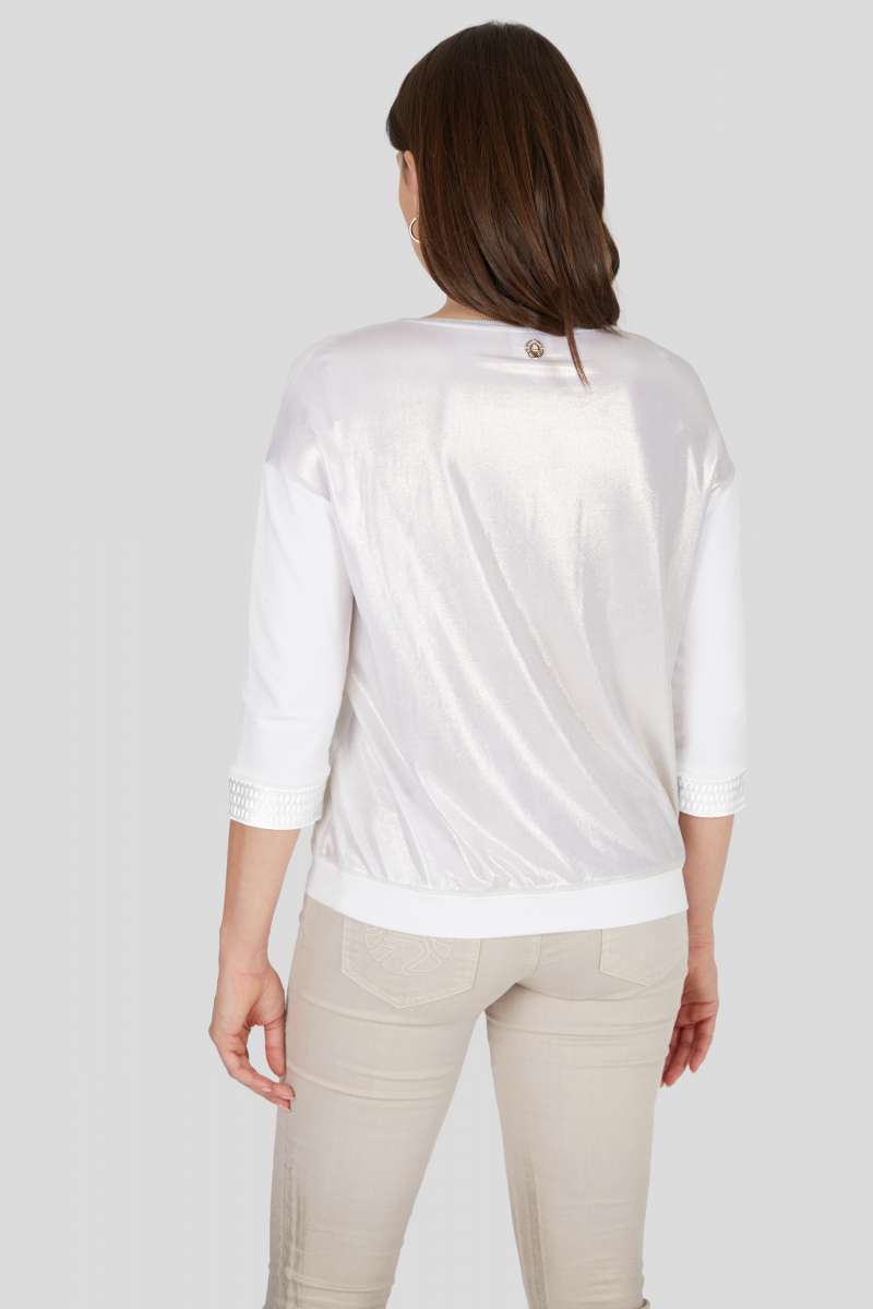 Top W/Gold Foil 3/4 sleeve