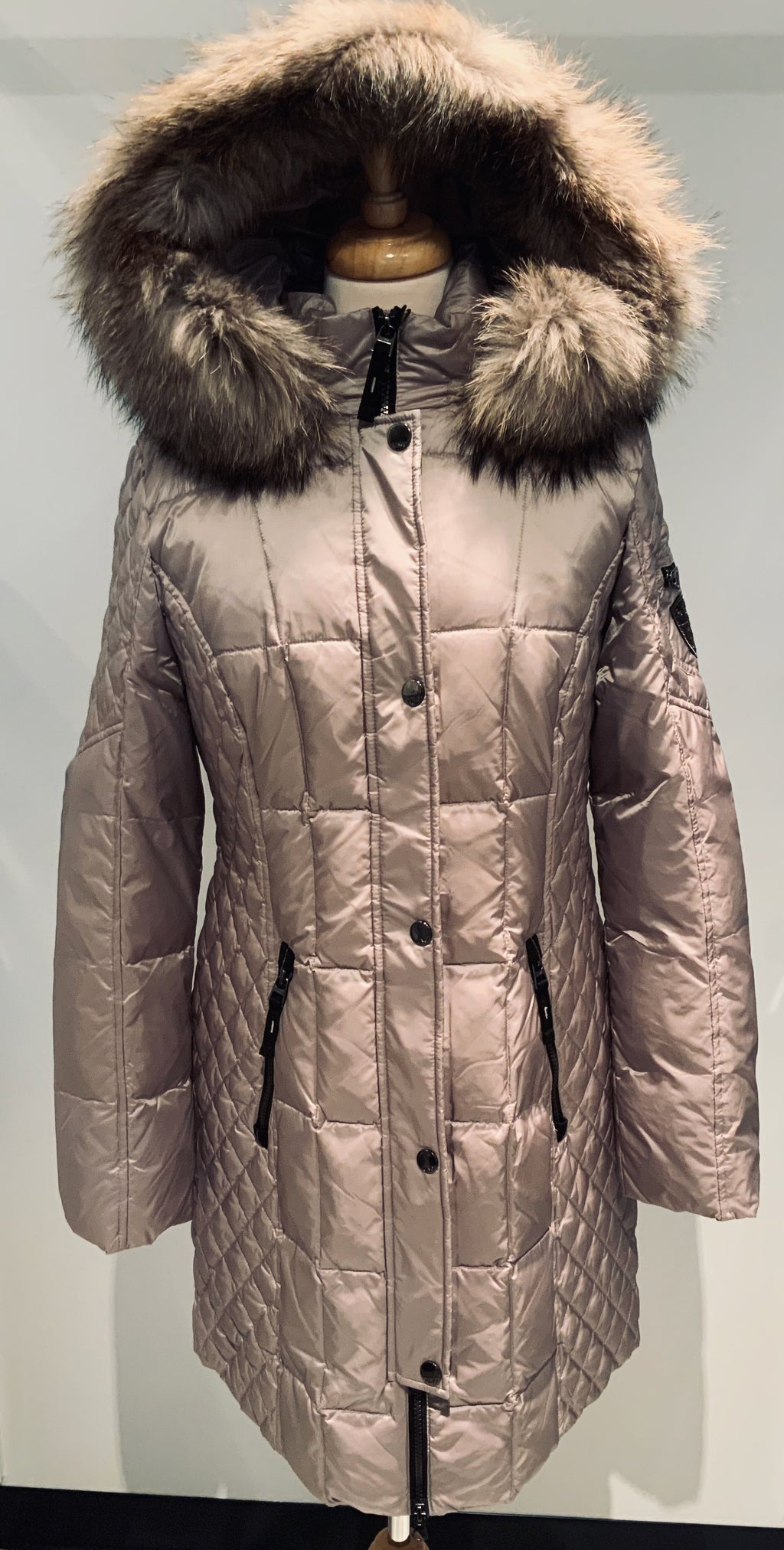 Quilted Parka W/Racoon Fur Hood