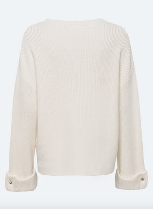 Sweater W/Decorative Button