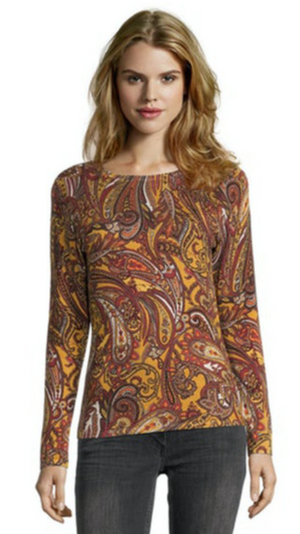 Paisley Sweater W/Crystals