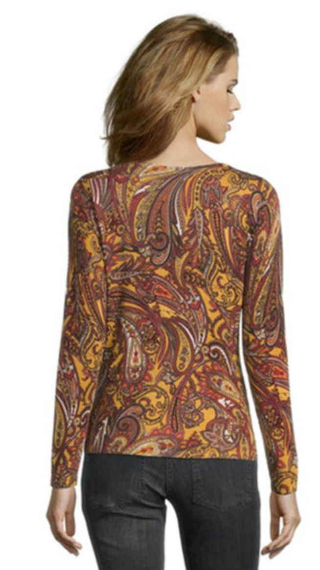Paisley Sweater W/Crystals