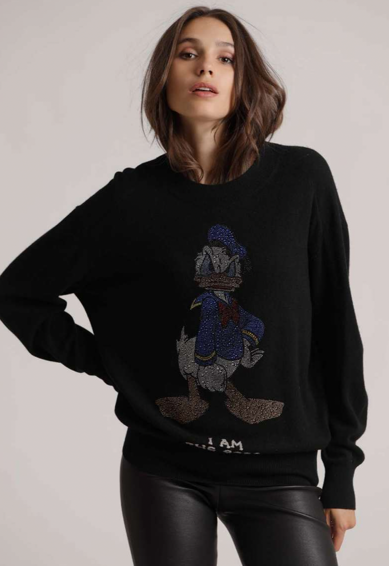 Im The Boss Donald Duck Sweater 36 Black