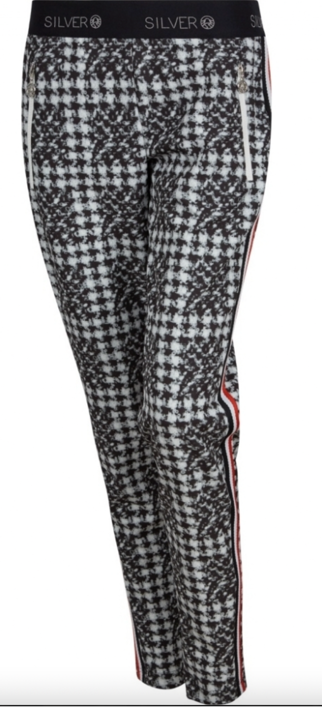 Houndstooth Pull On Pant W/taping Side