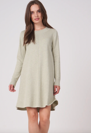 Round Neck Knit Dress LS