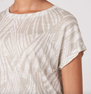 Linen Wave Print Summer Top