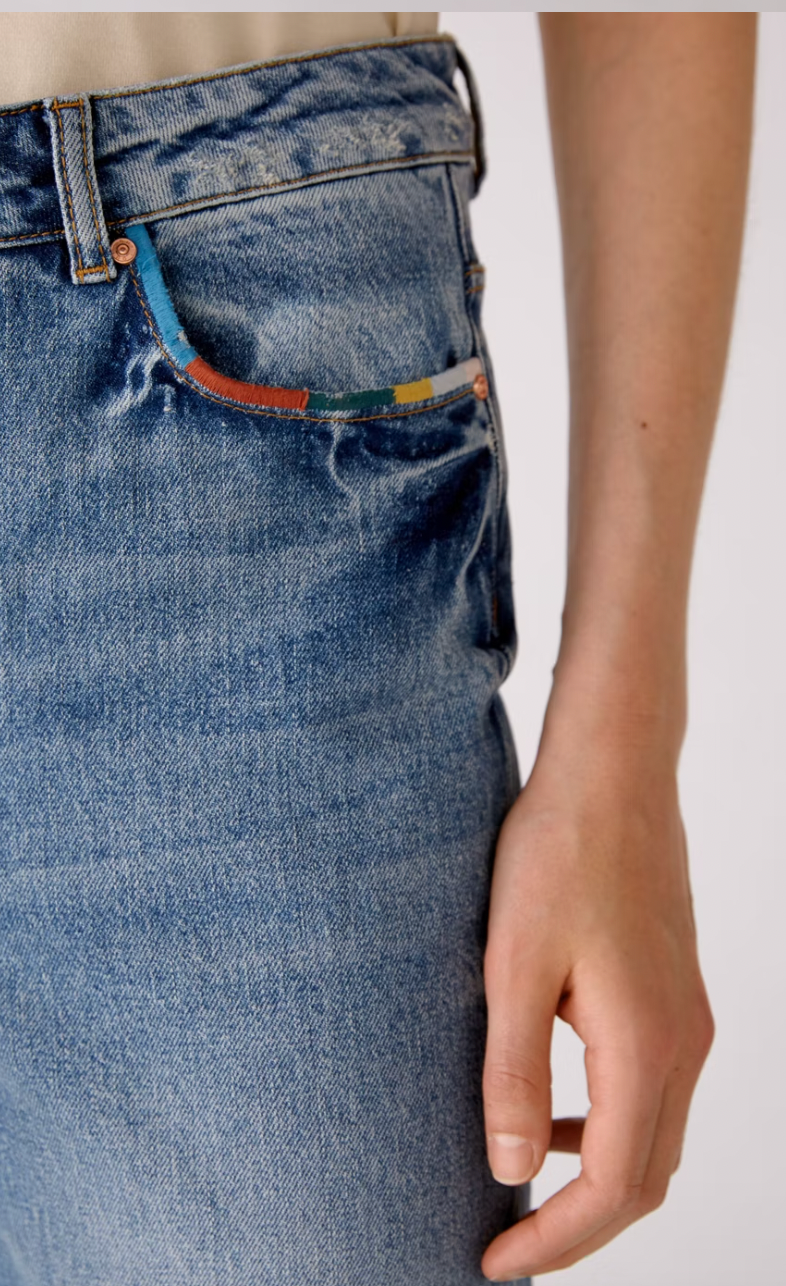 Jeans W/Orange Detail