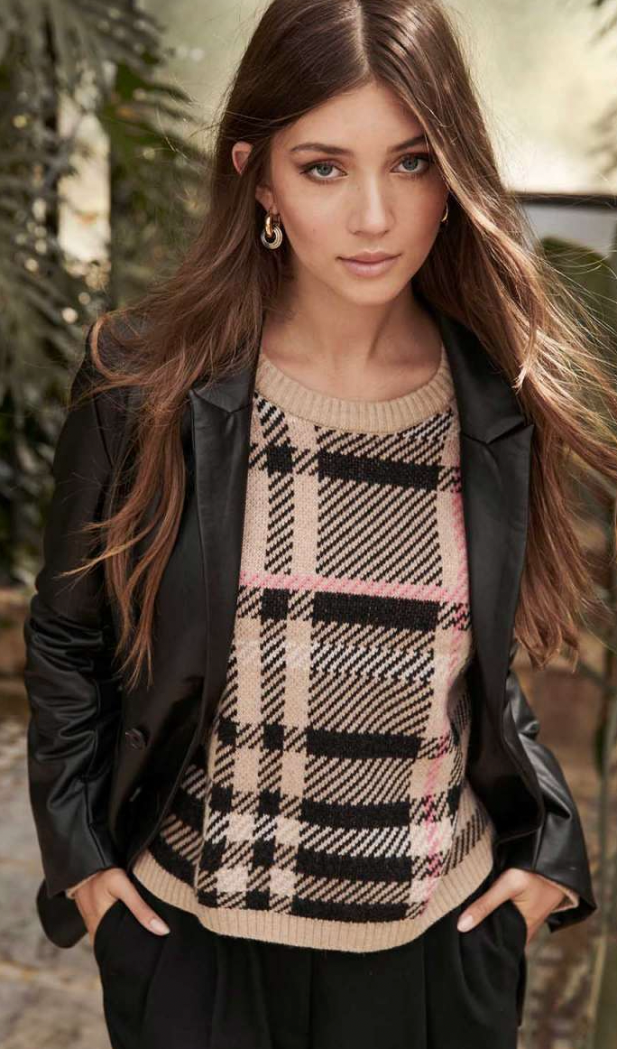 Burberry Inspired Plaid Sweater