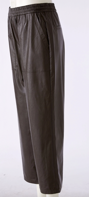 Faux Leather Pant, Pull On