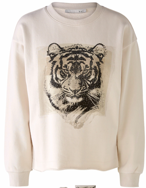 Sweatshirt W/Beaded Tiger