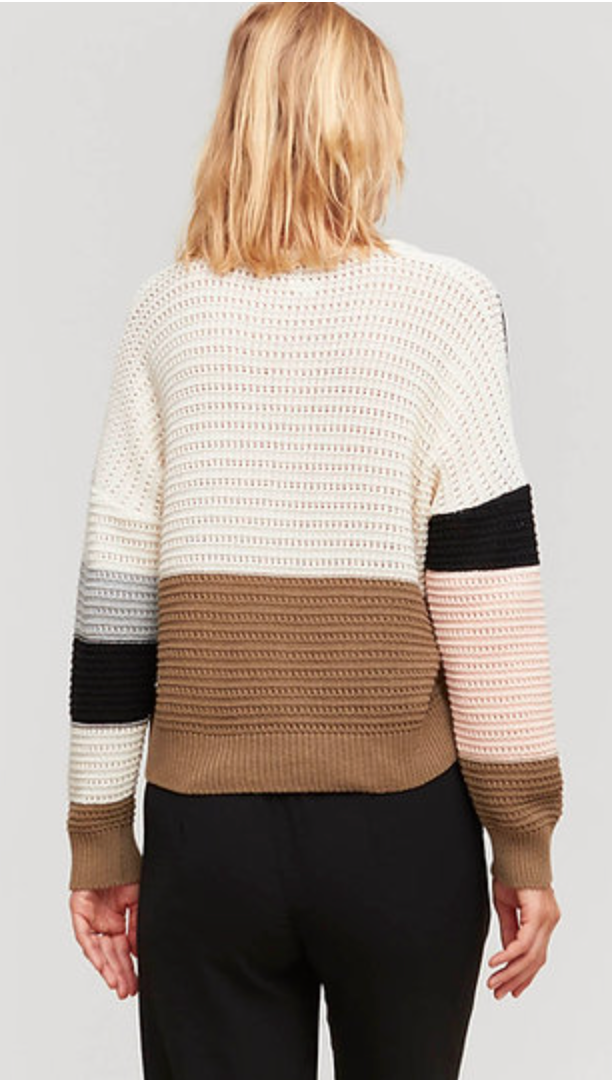 PETIN, V Neck 3 Color Sweater